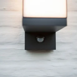 LED buitenwandlamp Cuba, sensor 1-lamp antraciet