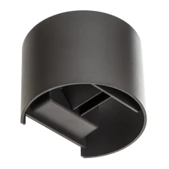 LED buitenwandlamp Davos rond, donkergrijs