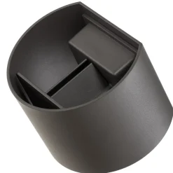 LED buitenwandlamp Davos rond, donkergrijs