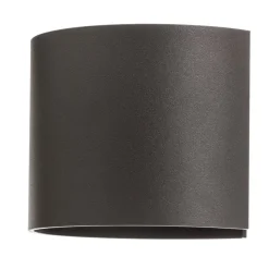 LED buitenwandlamp Davos rond, donkergrijs