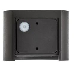 LED buitenwandlamp Davos rond, donkergrijs