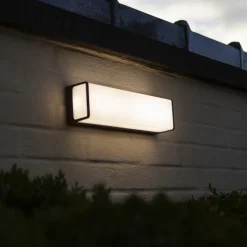 LED buitenwandlamp Doblo, rechthoek, 35cm, 4.000K