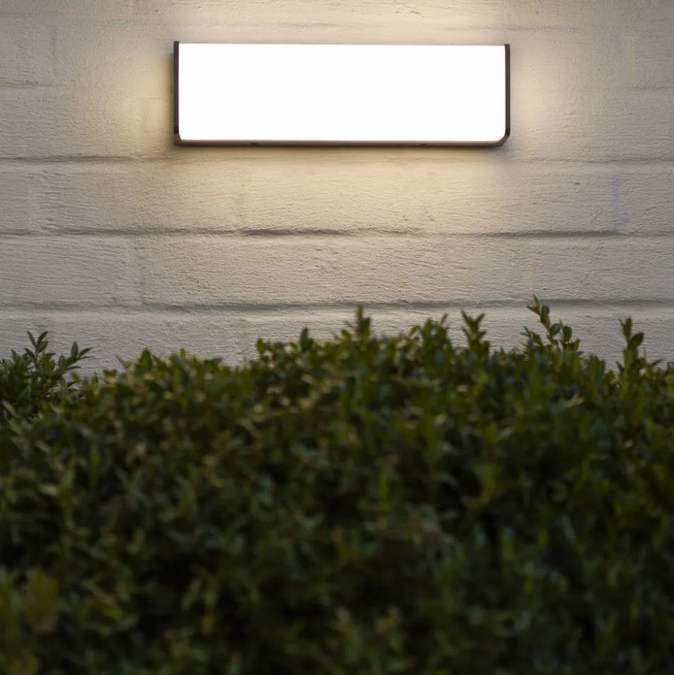 LED buitenwandlamp Doblo, rechthoek, 35cm, 4.000K