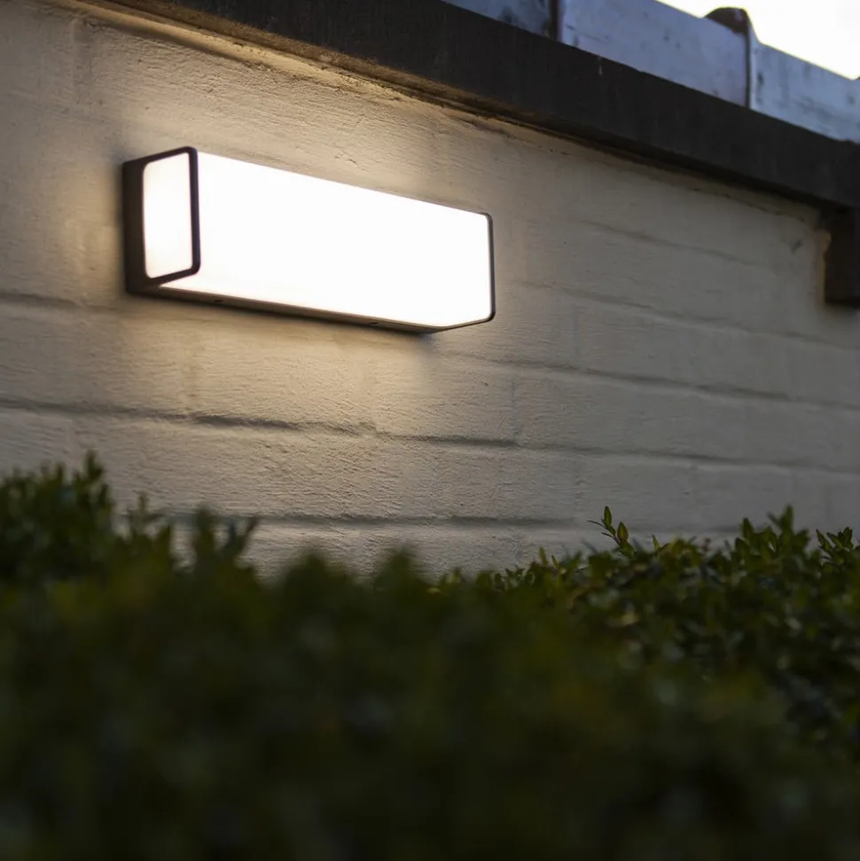 LED buitenwandlamp Doblo, rechthoek, 35cm, 4.000K