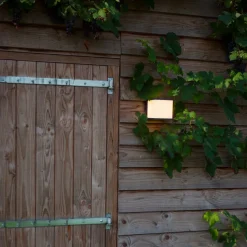 LED buitenwandlamp Doblo, kubus, 15 cm, 3.000 K