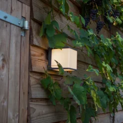 LED buitenwandlamp Doblo, kubus, 15 cm, 3.000 K