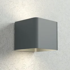 LED buitenwandlamp Dodd, hoekig, antraciet