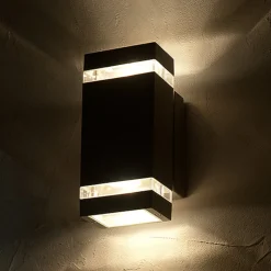 LED buitenwandlamp Focus hoekig 2-lamps