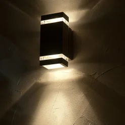 LED buitenwandlamp Focus hoekig 2-lamps