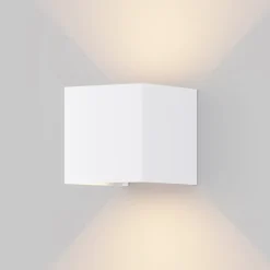 LED buitenwandlamp Fulton, 10x10cm, wit