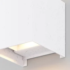 LED buitenwandlamp Fulton, 10x10cm, wit