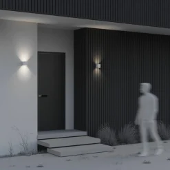 LED buitenwandlamp Fulton, 10x10cm, wit