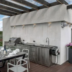 LED buitenwandlamp Fulton, 10x10cm, wit