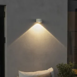 LED buitenwandlamp Gela, onder stralend, wit