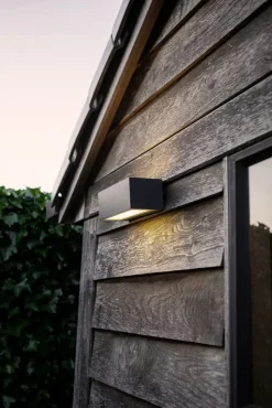 LED buitenwandlamp Gemini, 22cm, 3.000K, antraciet