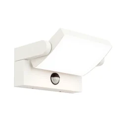 LED buitenwandlamp Ginger met sensor, wit, IP54