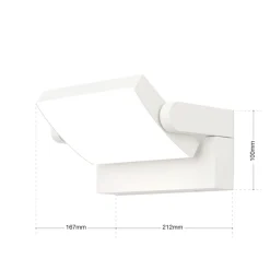 LED buitenwandlamp Ginger, IP54, CCT, wit