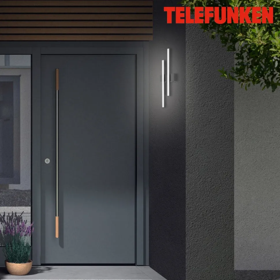 LED buitenwandlamp Graz direct 2-lamps zwart