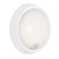 LED buitenwandlamp Helsinki, sensor, IP44, wit