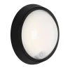 LED buitenwandlamp Helsinki, sensor, IP44, zwart