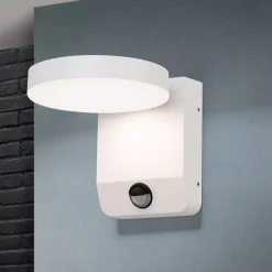 LED buitenwandlamp Hendryk met sensor, wit