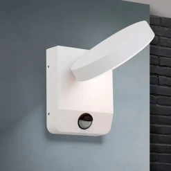 LED buitenwandlamp Hendryk met sensor, wit