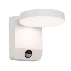 LED buitenwandlamp Hendryk met sensor, wit