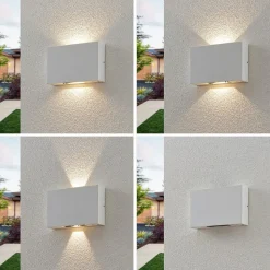 LED buitenwandlamp Katla van aluminium