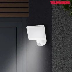 LED buitenwandlamp Lagos met sensor, wit