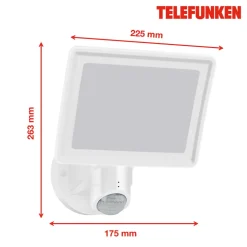 LED buitenwandlamp Lagos met sensor, wit