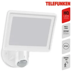 LED buitenwandlamp Lagos met sensor, wit
