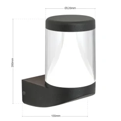 LED buitenwandlamp Midnight met Anti-UV-diffusor