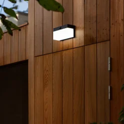 LED buitenwandlamp op zonne-energie Fran, CCT