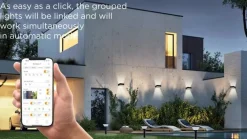 LED buitenwandlamp op zonne-energie Fadi, CCT