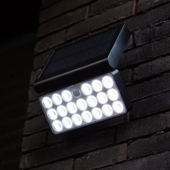 LED buitenwandlamp op zonne-energie Tuda, 18 cm