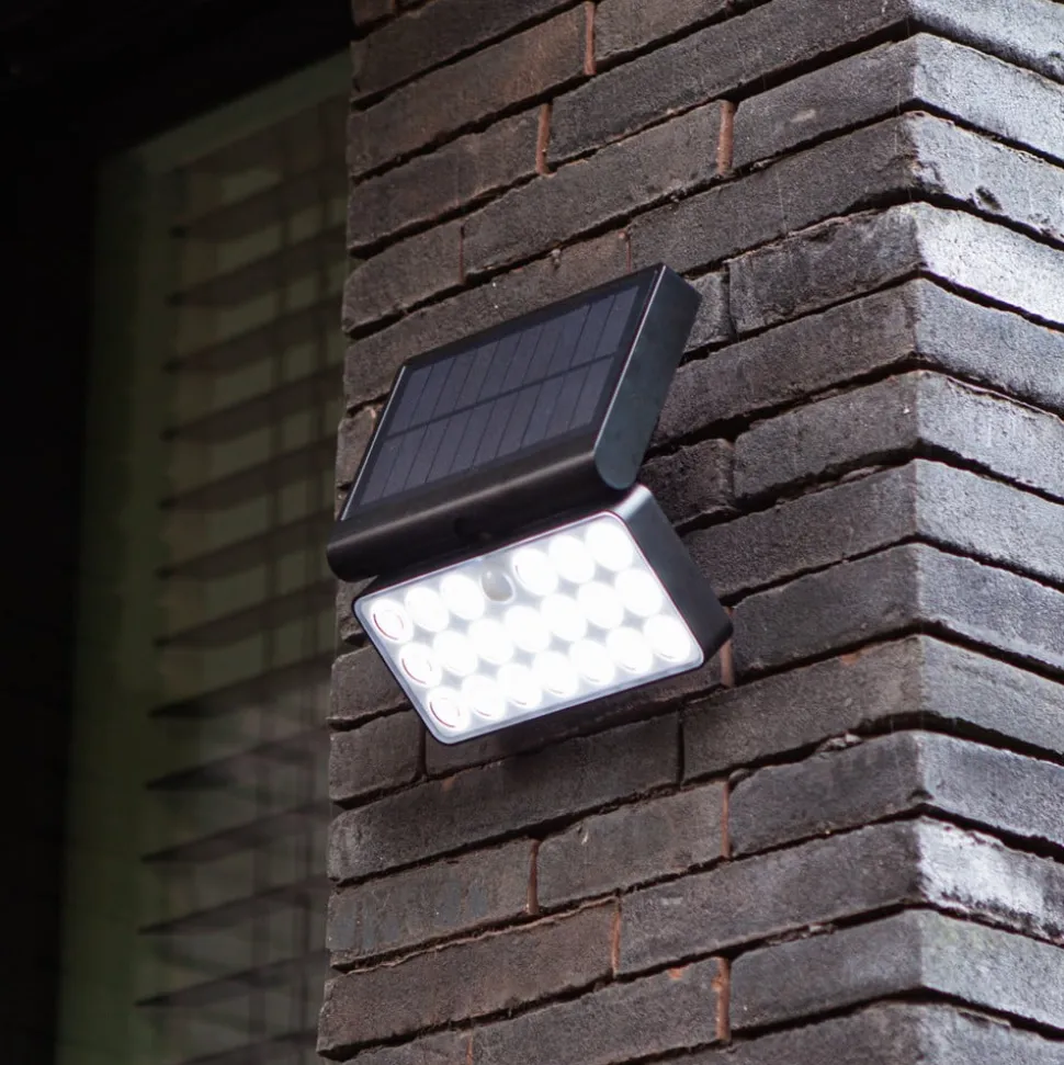 LED buitenwandlamp op zonne-energie Tuda, 18 cm