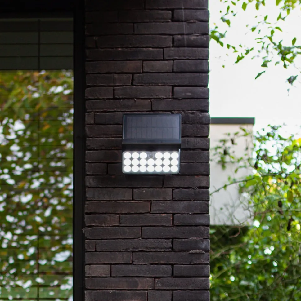 LED buitenwandlamp op zonne-energie Tuda, 18 cm