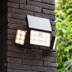 LED buitenwandlamp op zonne-energie Tuda, 32,1 cm