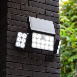 LED buitenwandlamp op zonne-energie Tuda, 32,1 cm