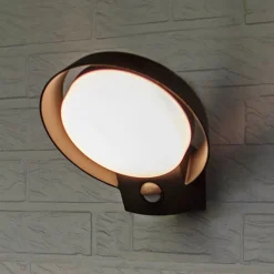 LED buitenwandlamp Polo van gegoten alu sensor