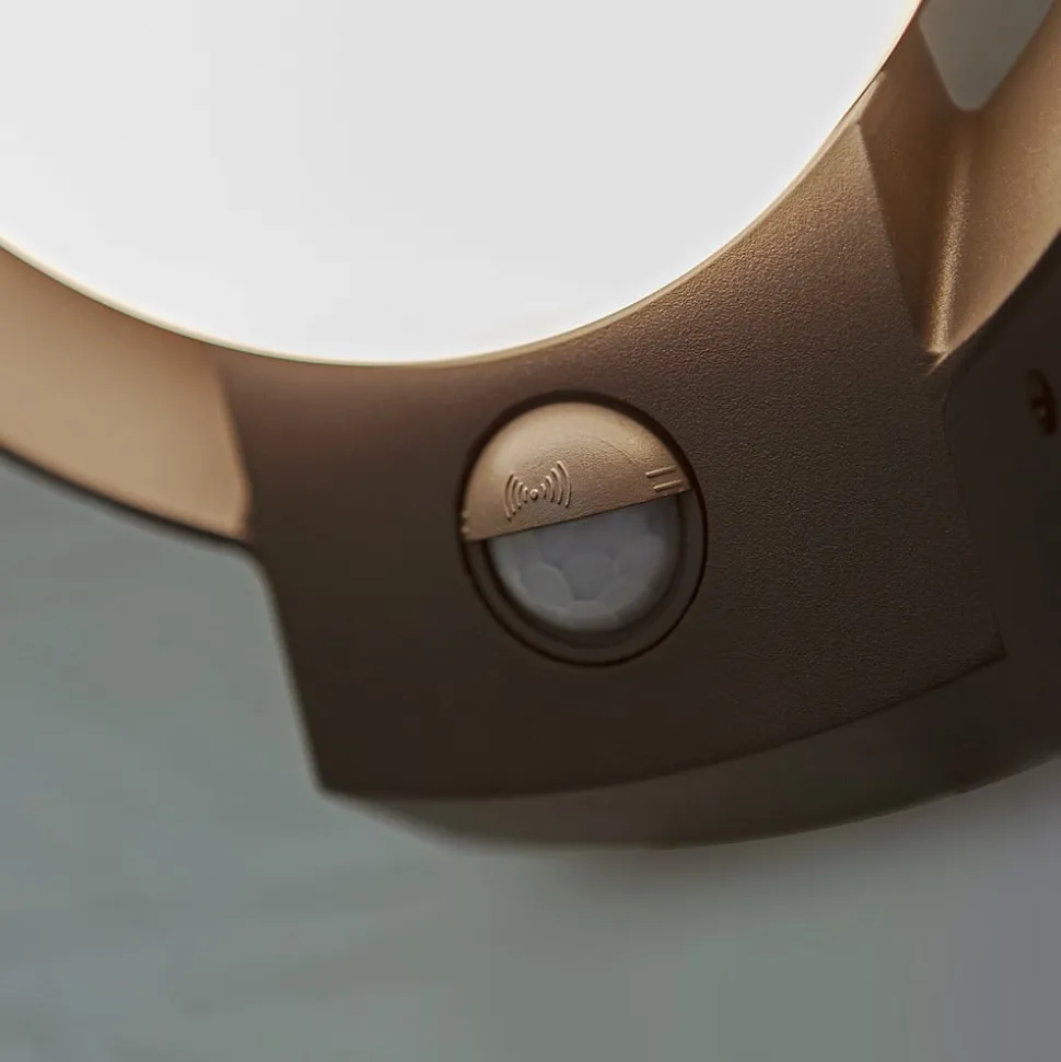 LED buitenwandlamp Polo van gegoten alu sensor