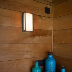 LED buitenwandlamp Qubo, RGBW smart bestuurbaar