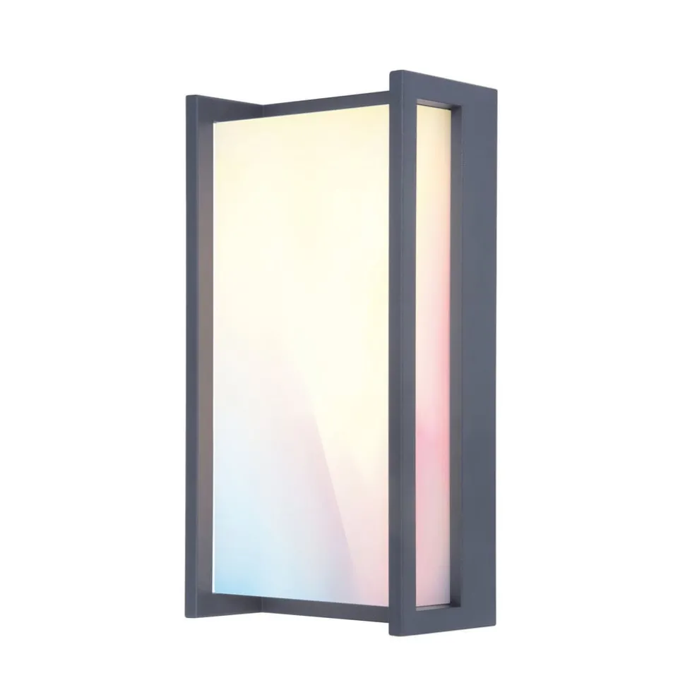 LED buitenwandlamp Qubo, RGBW smart bestuurbaar