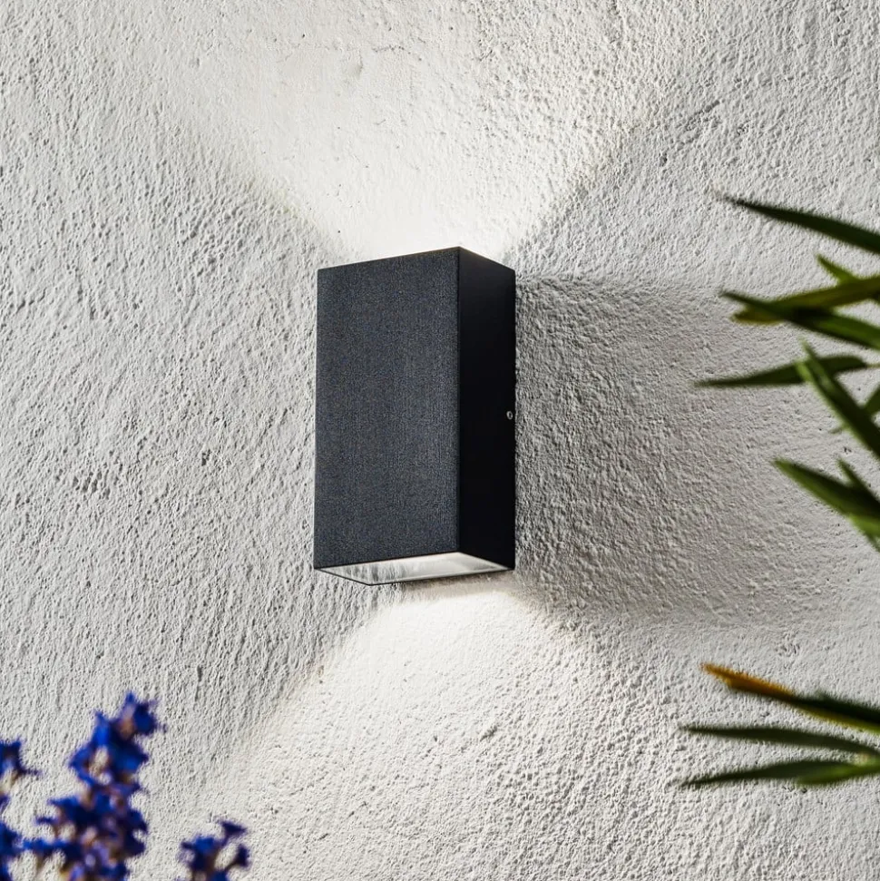 LED buitenwandlamp Rold, hoekige vorm