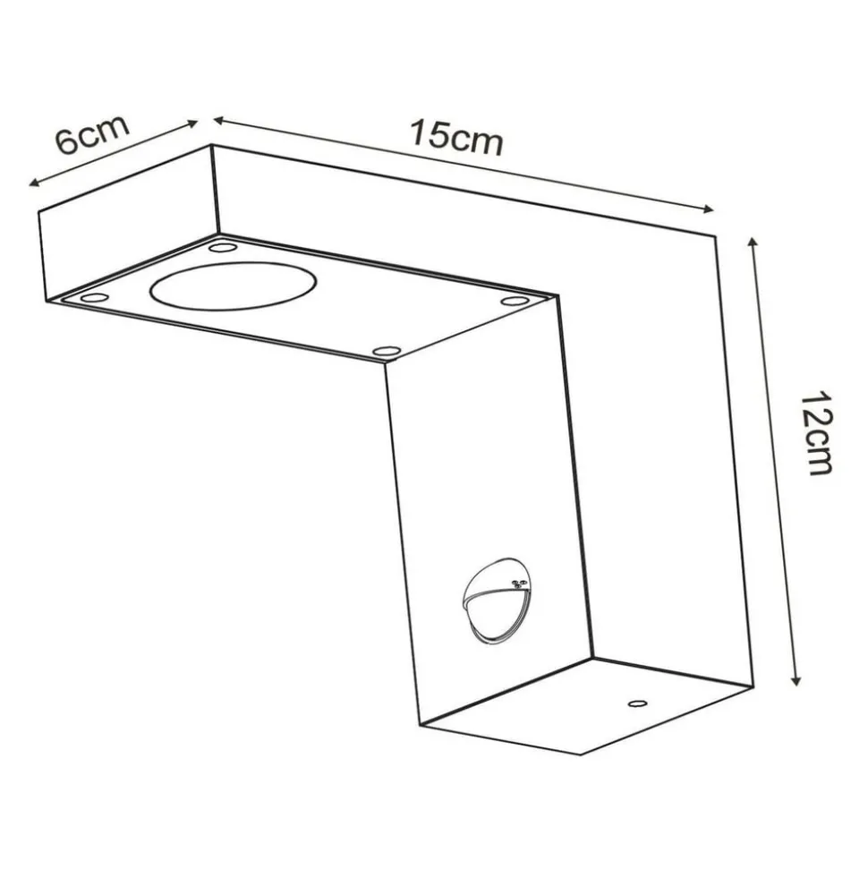 LED buitenwandlamp Texas met bewegingsmelder
