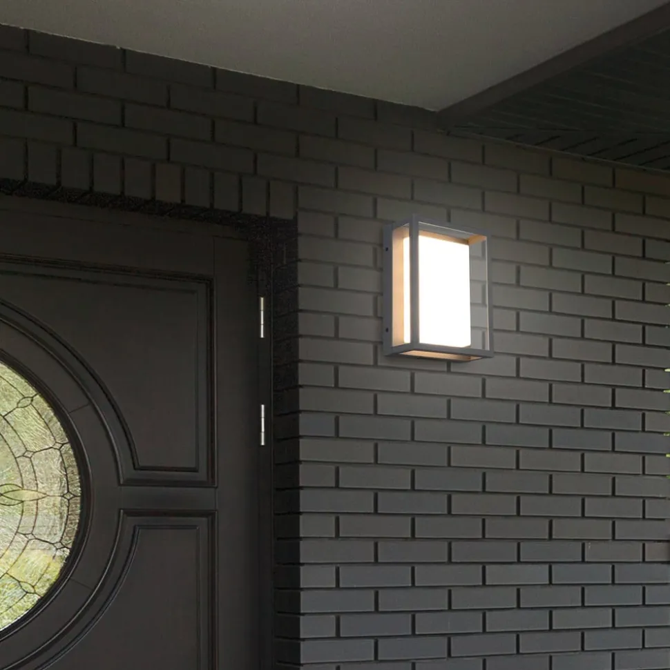 LED buitenwandlamp Witham, IP54, CCT, antraciet