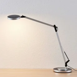 LED burealamp Rilana met dimmer, zilver