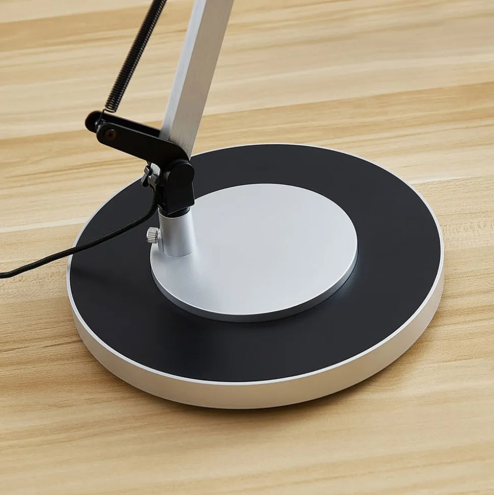 LED burealamp Rilana met dimmer, zilver