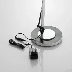 LED burealamp Rilana met dimmer, zilver