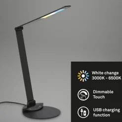 LED bureaulamp Haiti touchdim CCT zwart